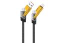 کانکتور کابل شارژ USB ایکس او Type-C به Type-A+Type-C+Lightning مدل NB283 با طول 1 متر