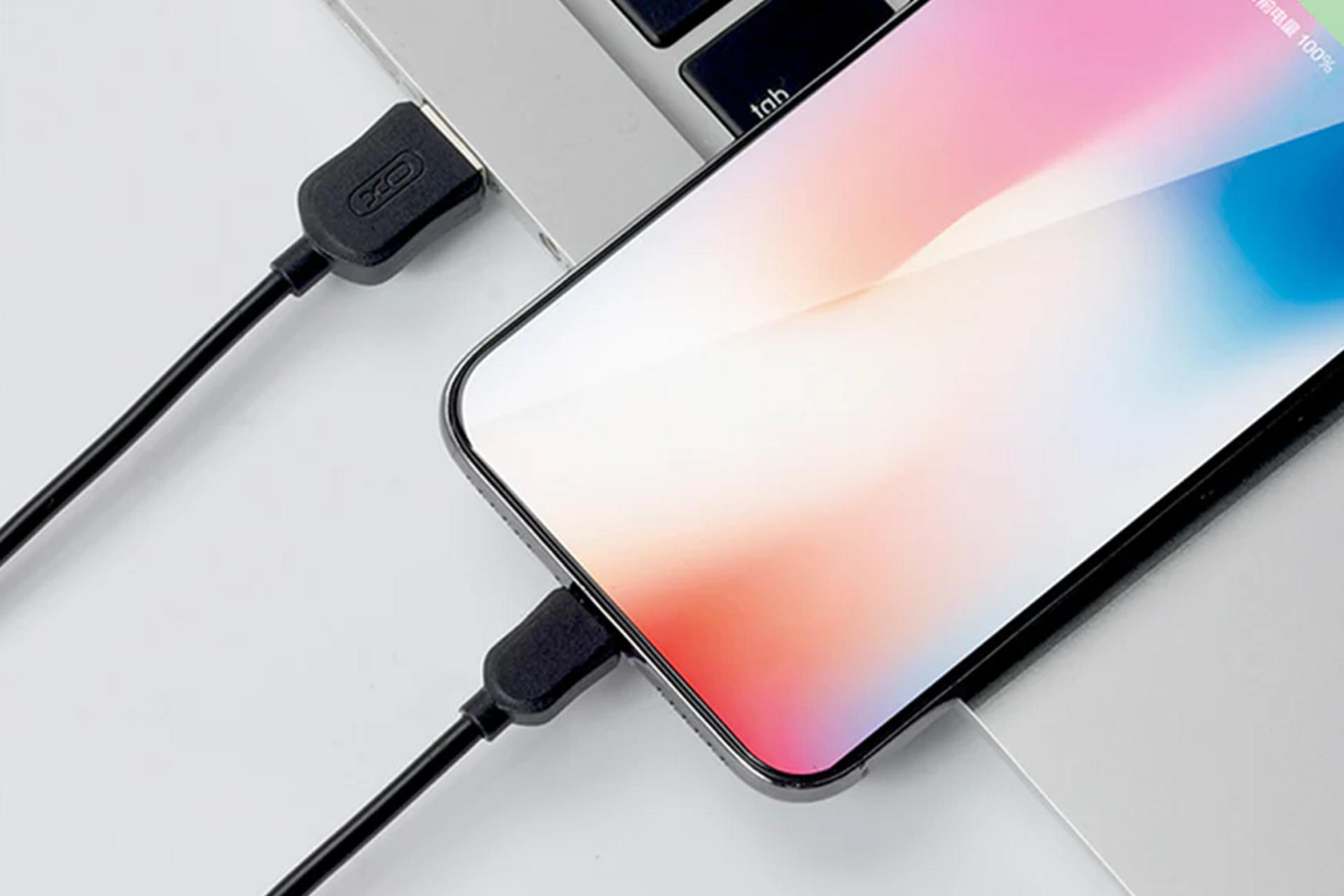 کانکتور و اتصال کابل شارژ USB ایکس او Type-A به Micro-USB مدل NB41 با طول 1 متر
