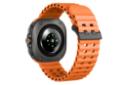 پشت ساعت هوشمند ایکس او XO Watch Ultra مشکی با بند نارنجی