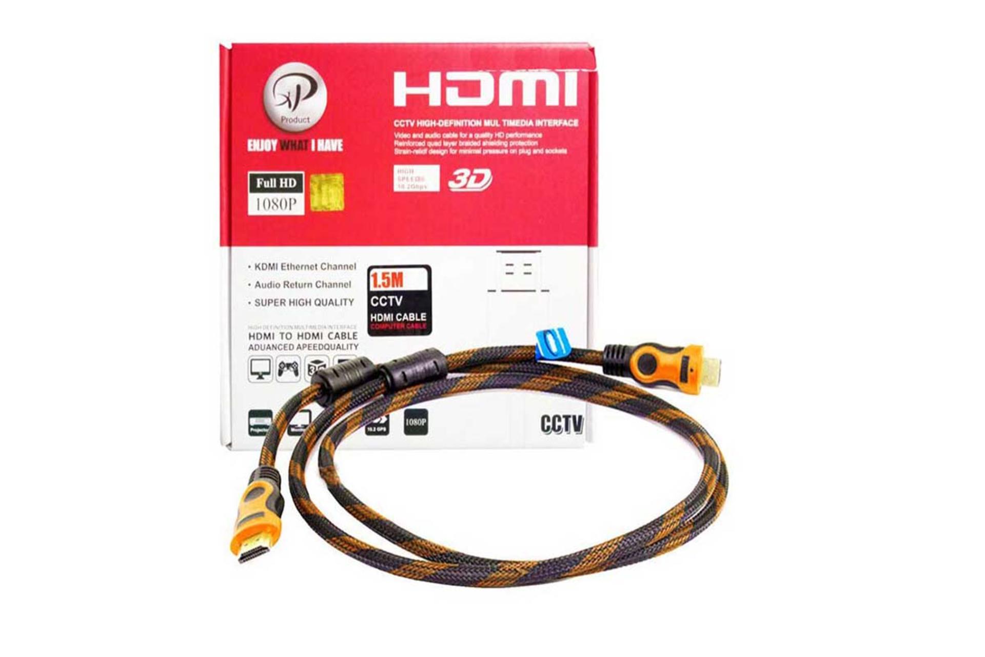 کابل HDMI ایکس پی پروداکت HDMI 66  با طول 1.5 متر نمای جعبه