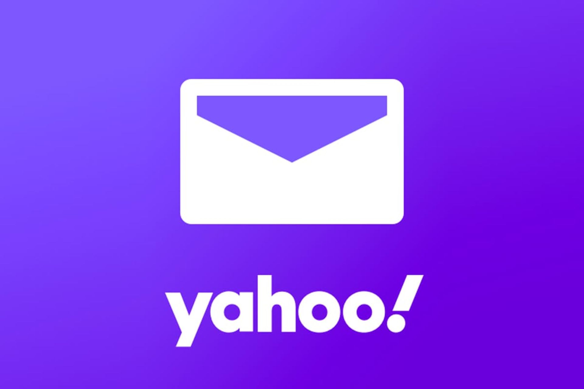 Yahoo Mail logo on purple background