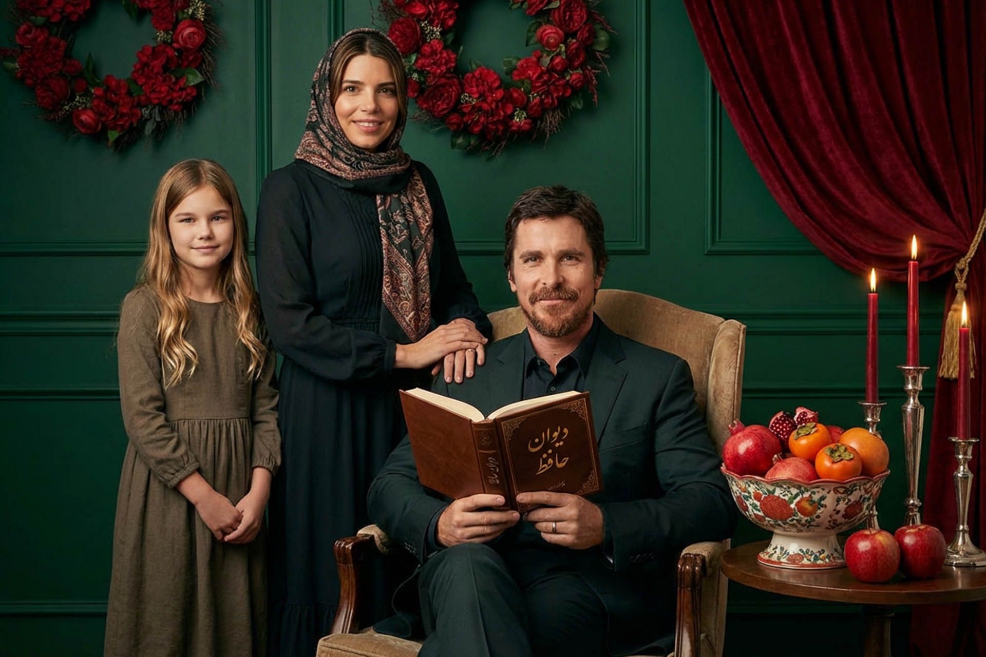 تصویر خانوادگی یلدا با هوش مصنوعی