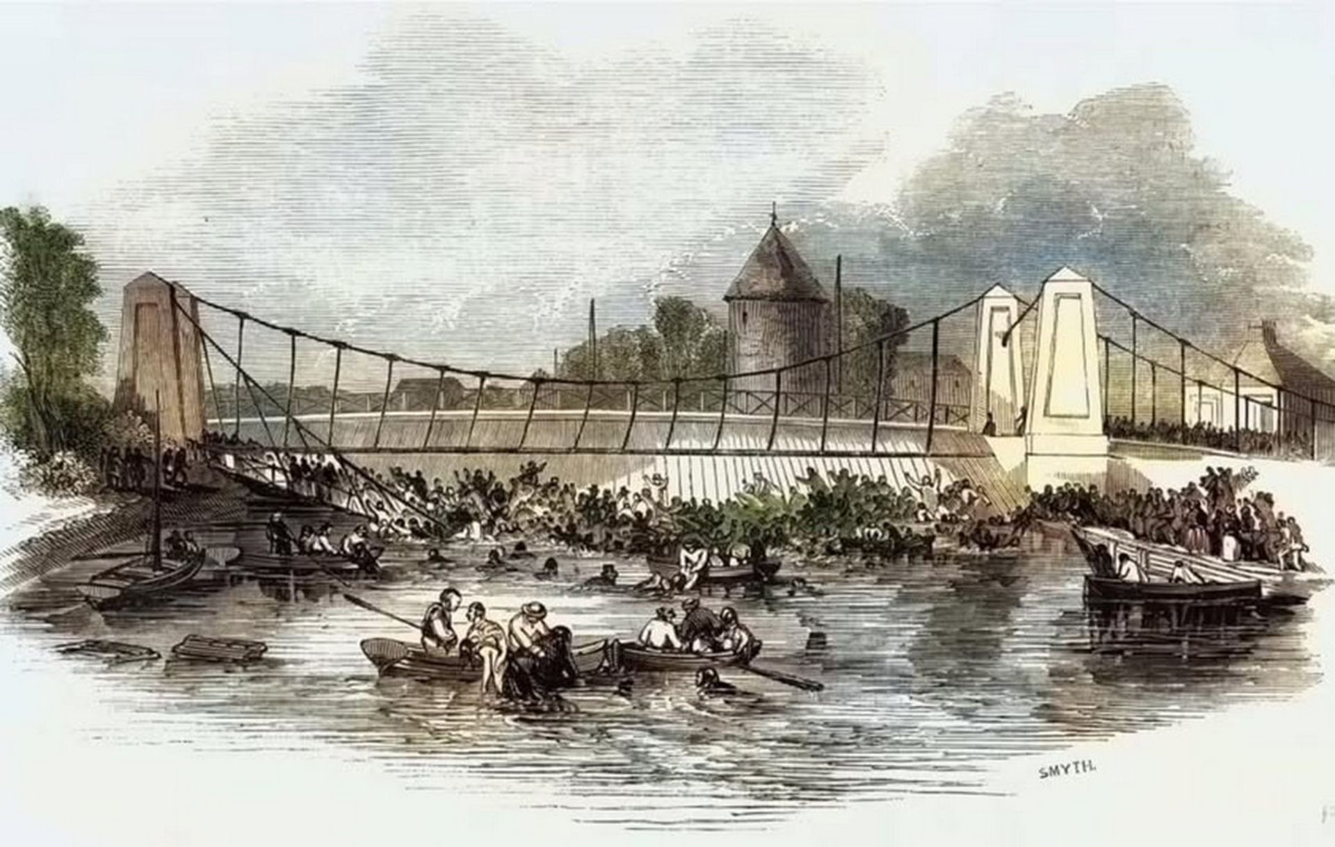 نقاشی فاجعه پل معلق یارموت