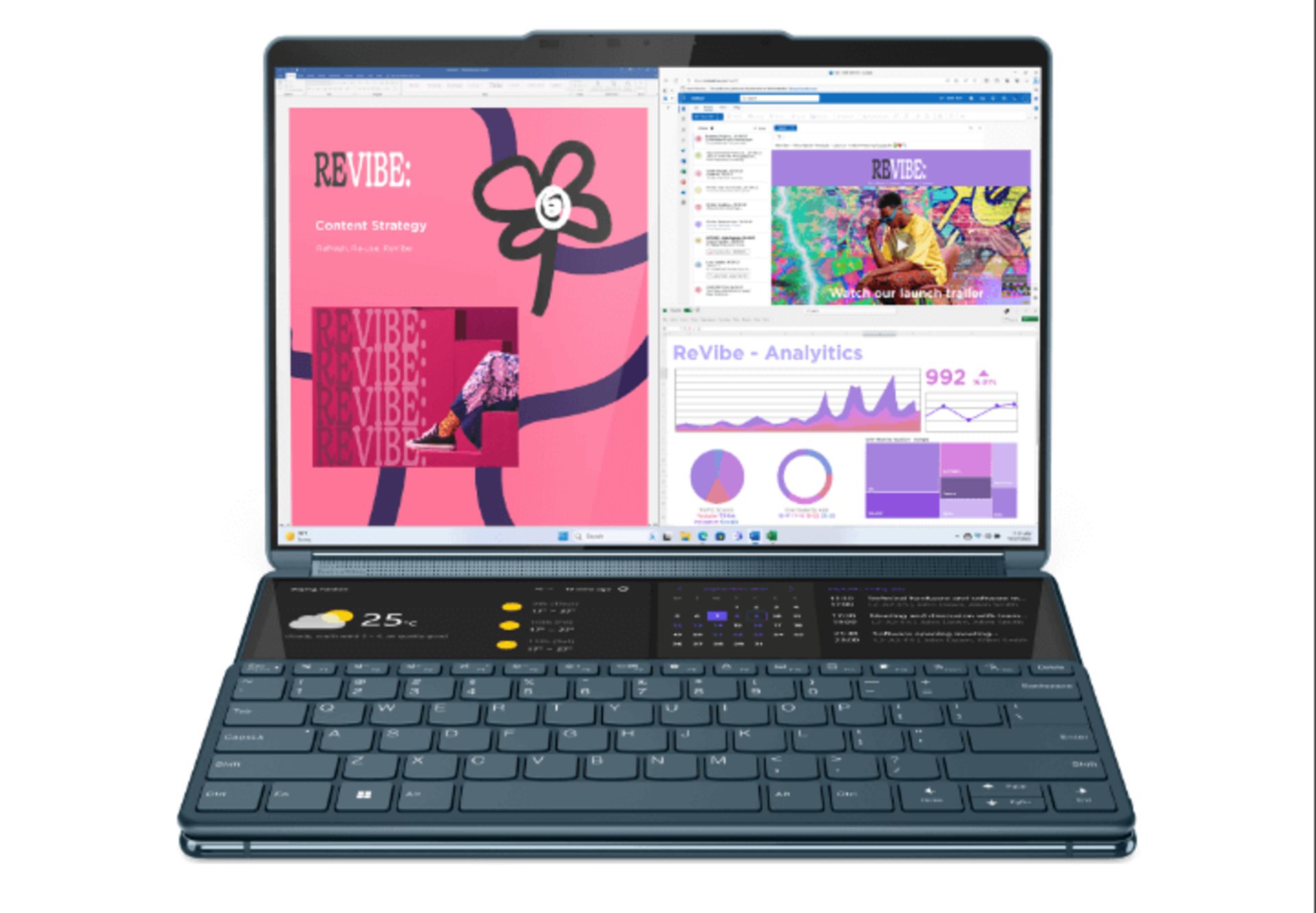 رندر لپ تاپ دونمایشگره Yoga Book 9i 