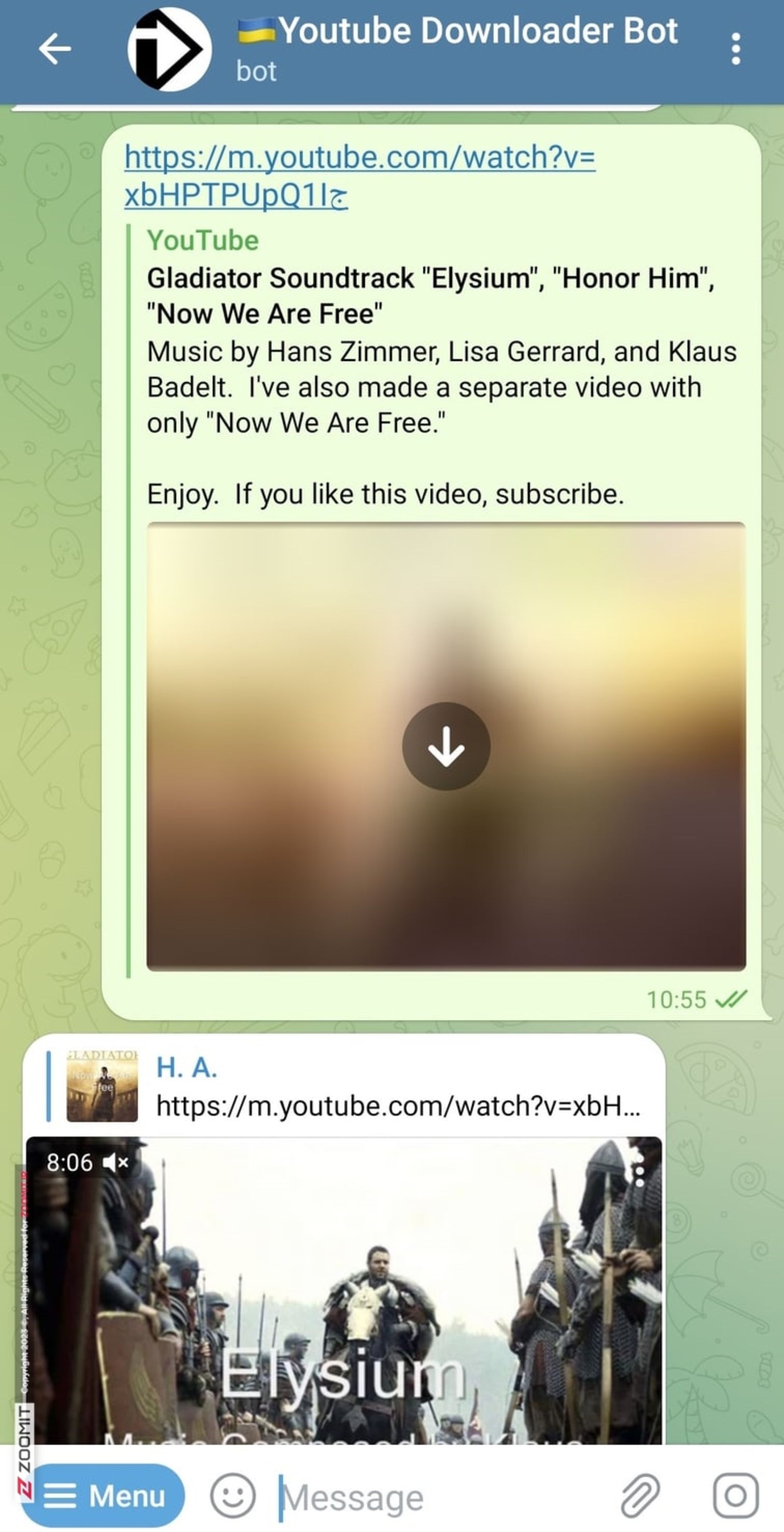 مرحله سوم دانلود فیلم یوتیوب با ربات تلگرامی youtube downloader bot