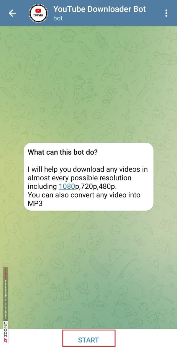 مرحله اول دانلود فیلم یوتیوب با ربات تلگرامی youtube downloader