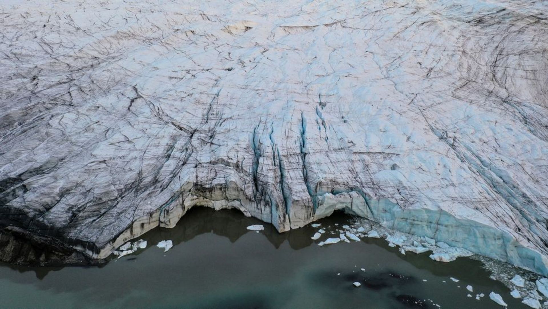 Melted ice of the Russell Glacier