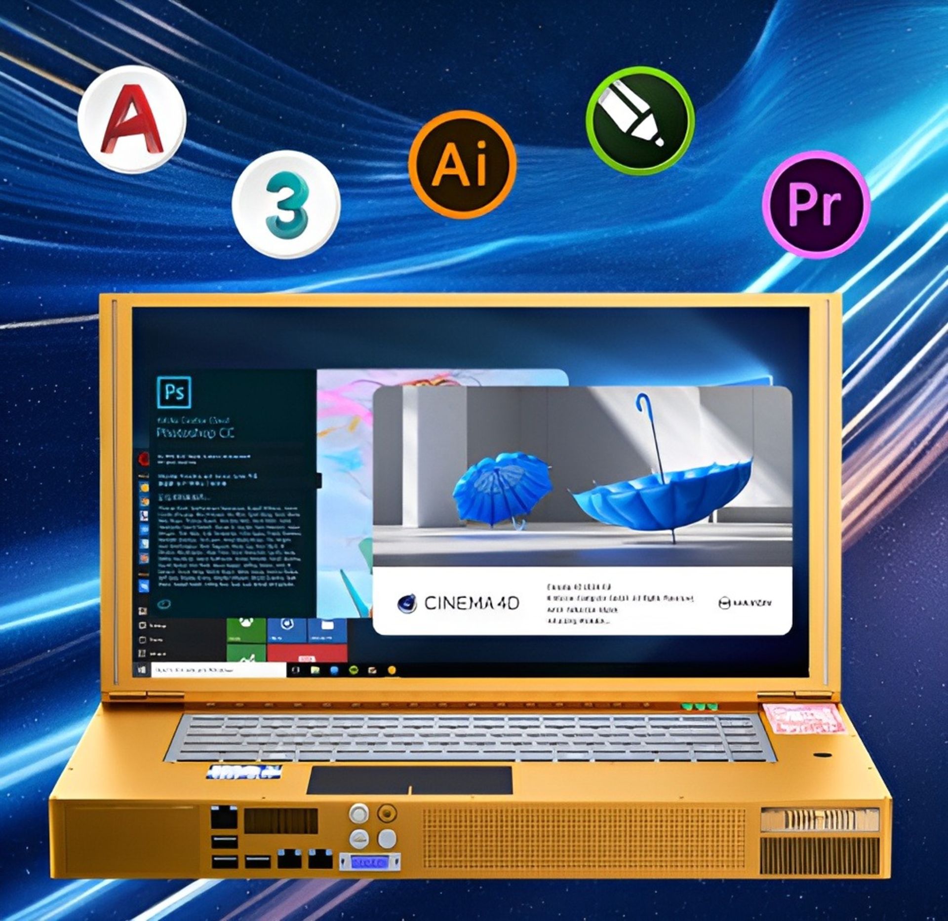 لپ‌تاپ Yunguai REV-9 از نمای جلو