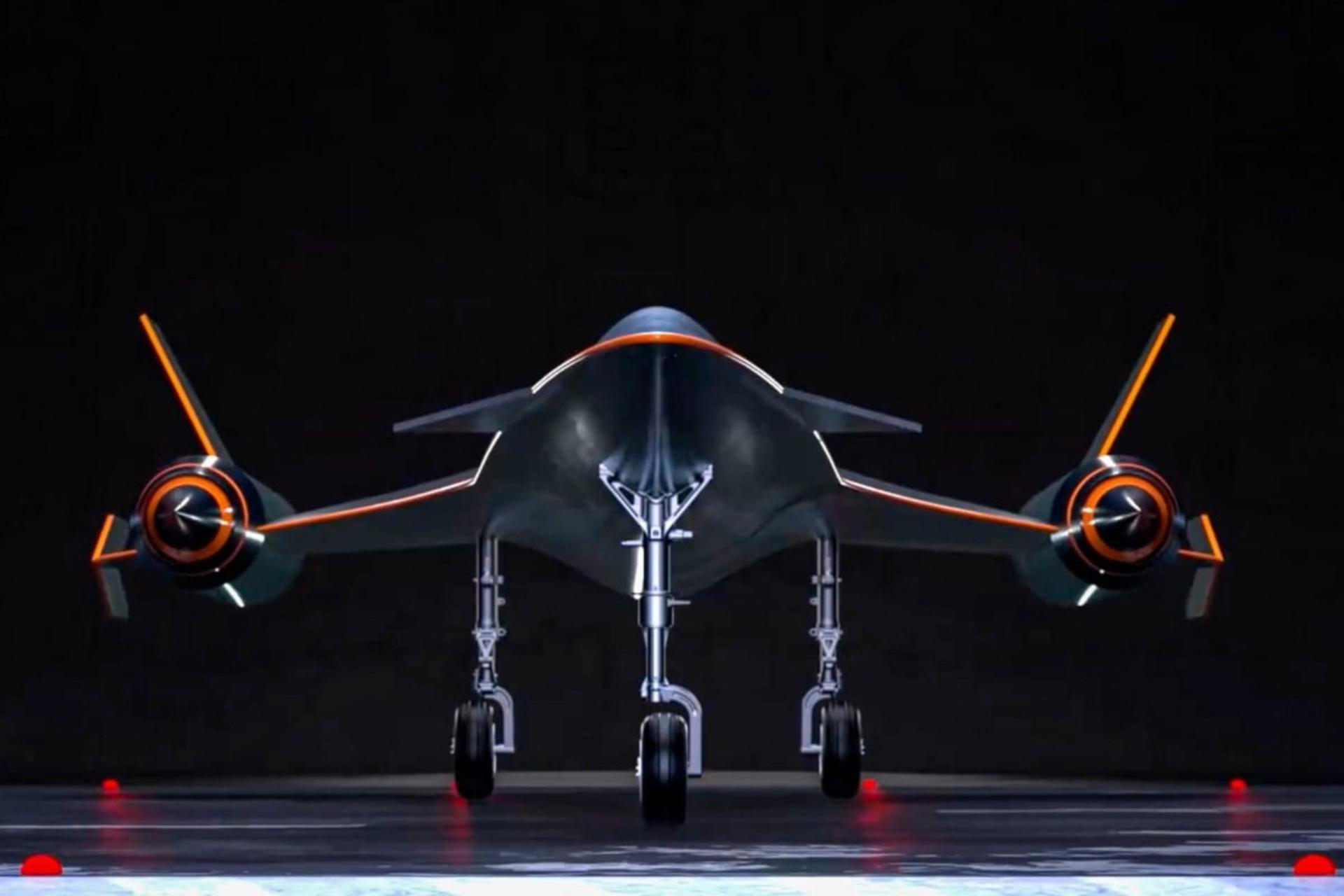 نمای جلو هواپیمای مافوق صوت یون‌شینگ