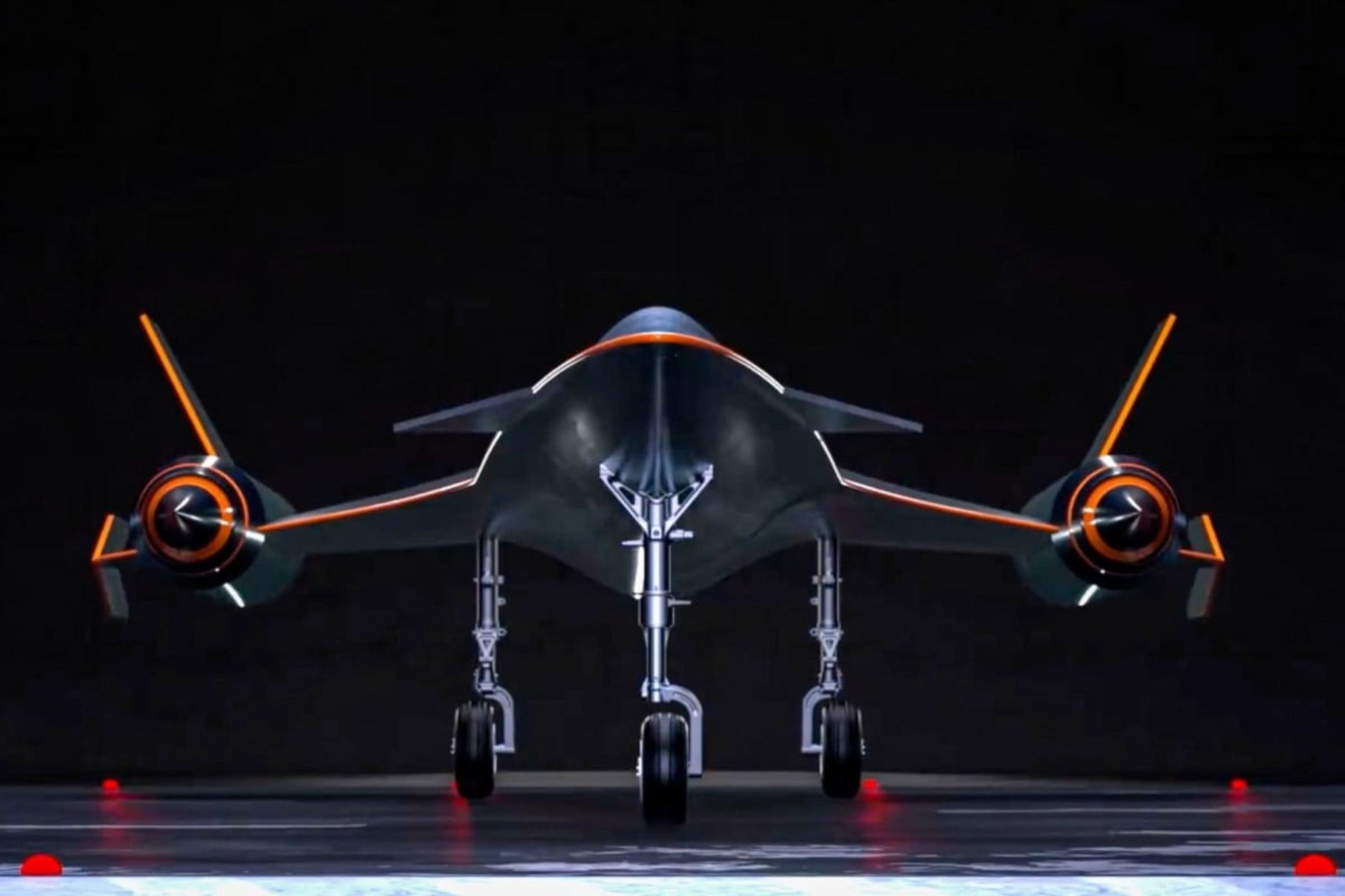 نمای جلو هواپیمای مافوق صوت یون‌شینگ