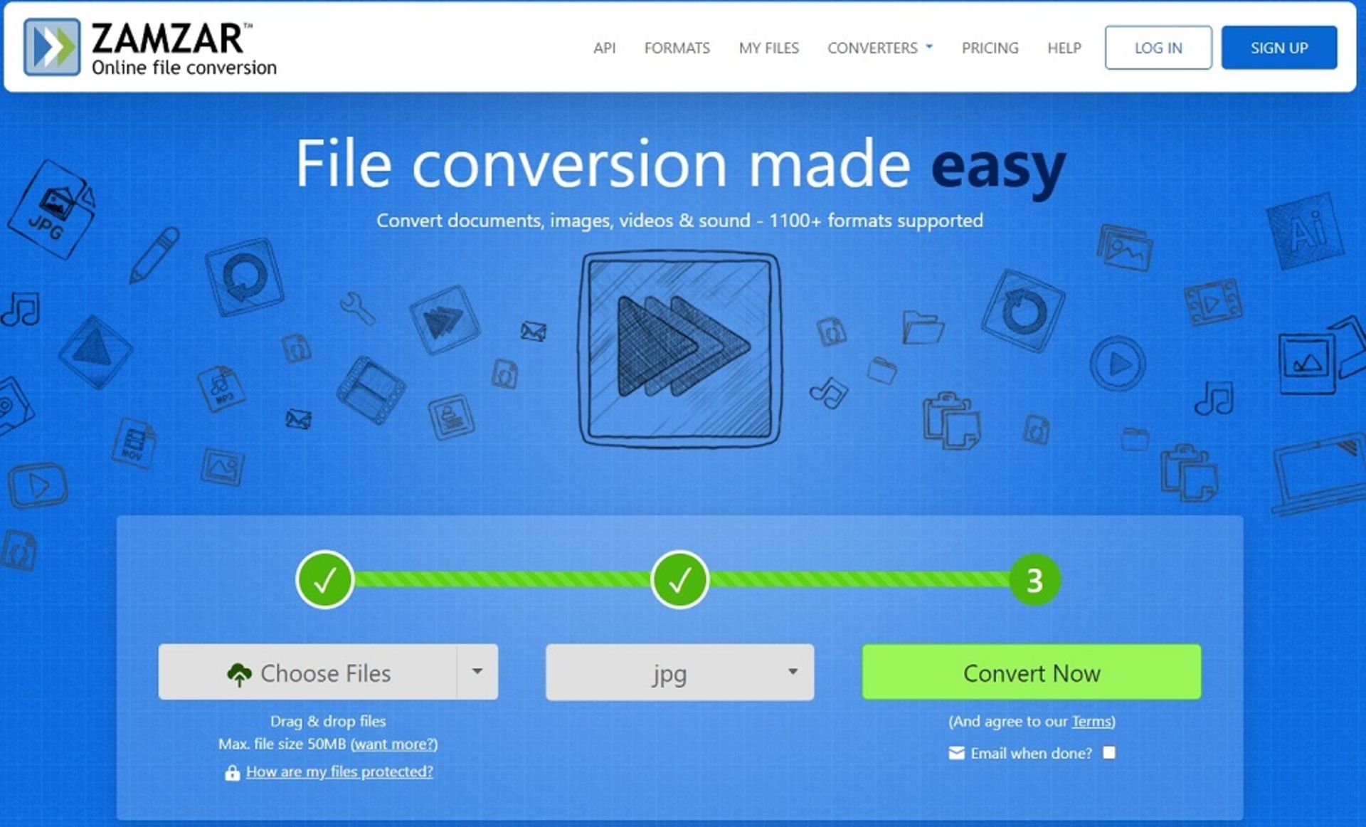 وب‌سایت Zamzar برای تبدیل فرمت تصاویر 
