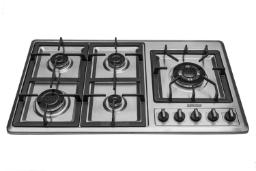 نمای جلوی اجاق گاز صفحه ای استیل زرتوس SG5002