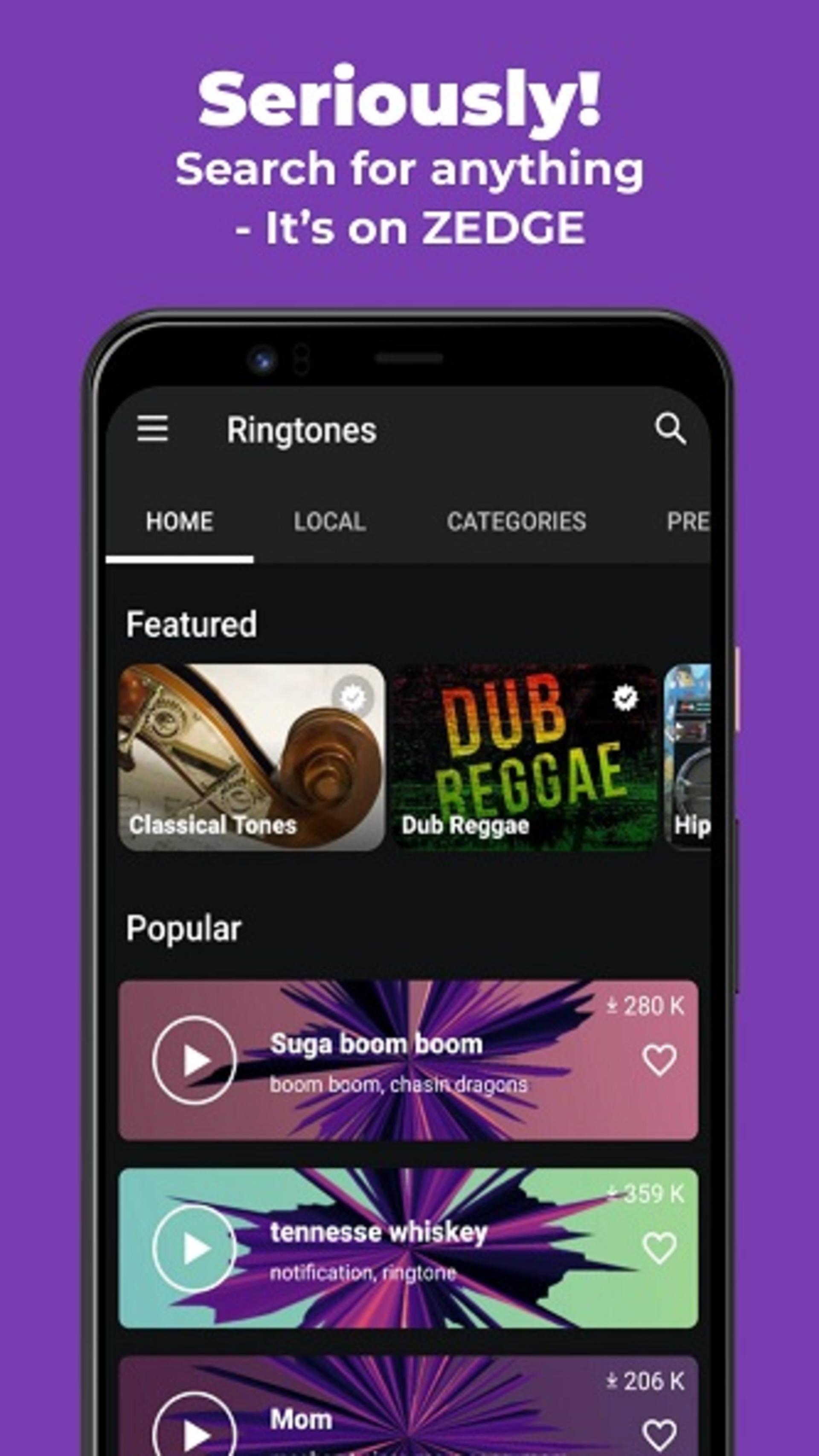  برنامه والپیپر اندروید ZEDGE 