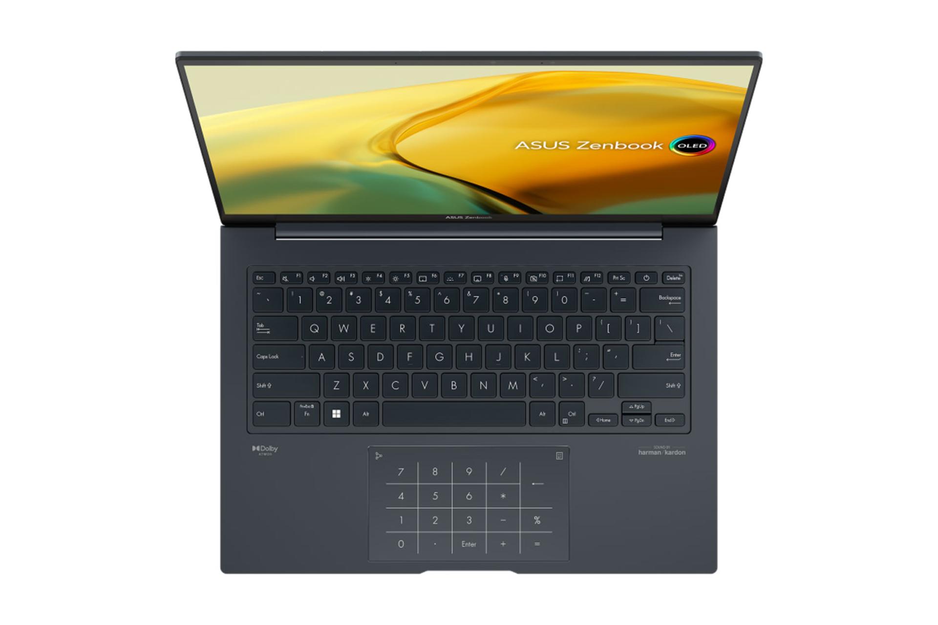 Zenbook UX3404VA نمای از بالای لپ تاپ
