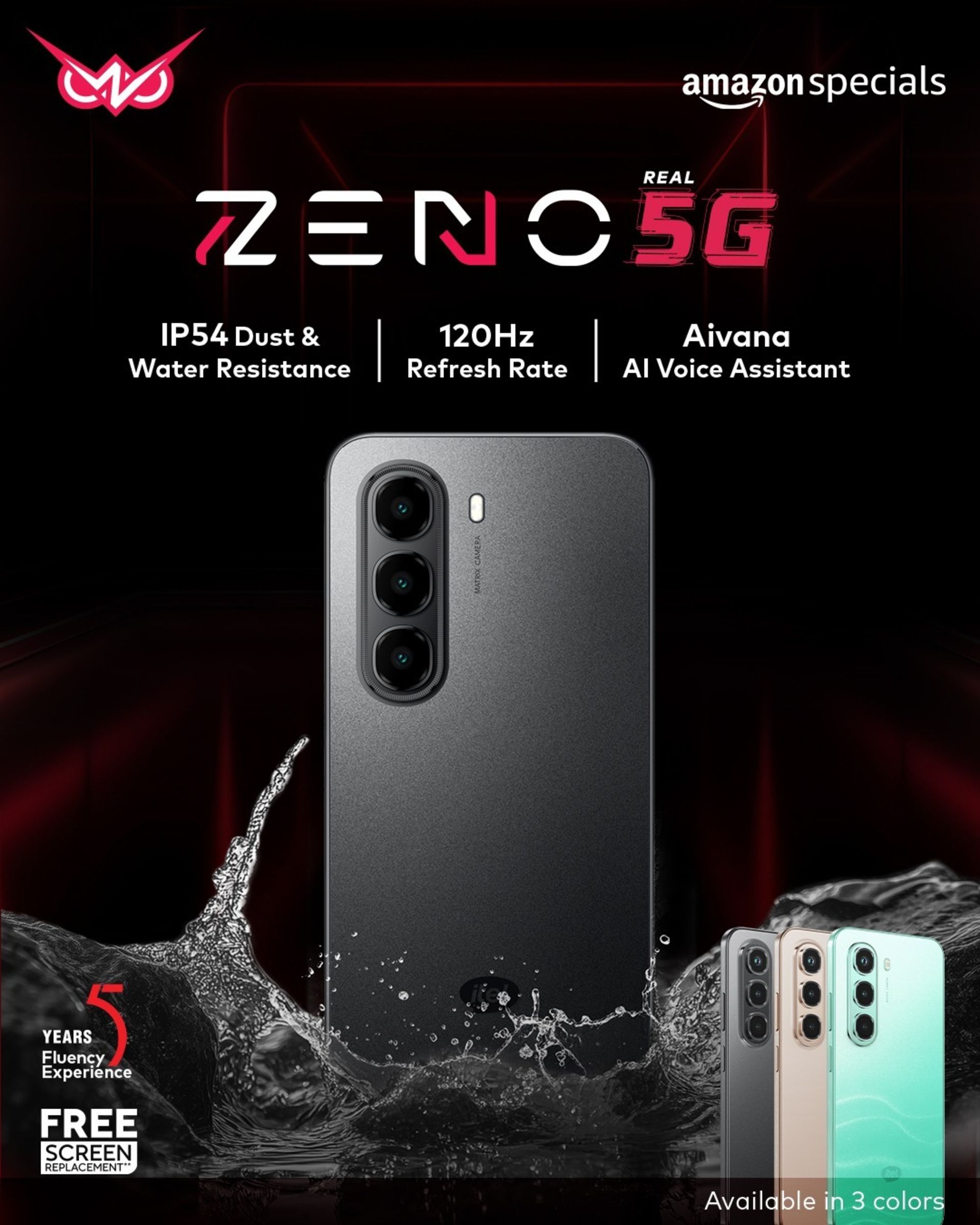 پنل پشت گوشی ایتل زنو 5G در پوستر رسمی
