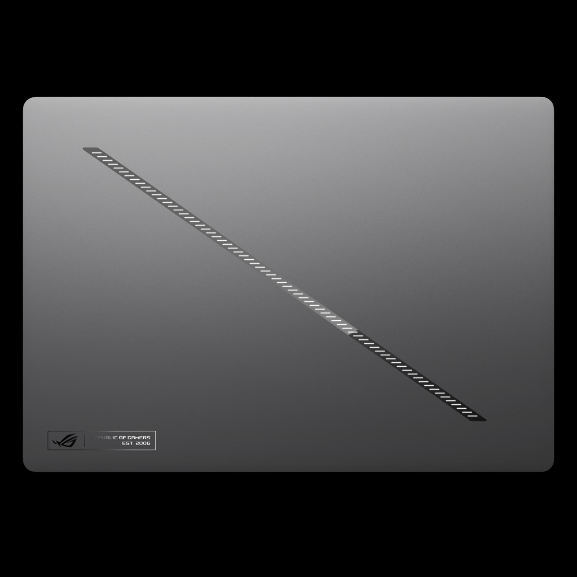 نمای پشت لپ‌تاپ ایسوس ROG Zephyrus G14 2026 رنگ نقره‌ای