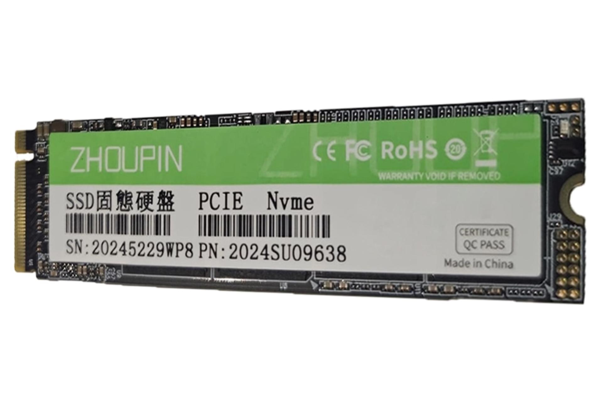 سمت راست اس اس دی ژوپین Zhoupin 2280 NVMe M.2