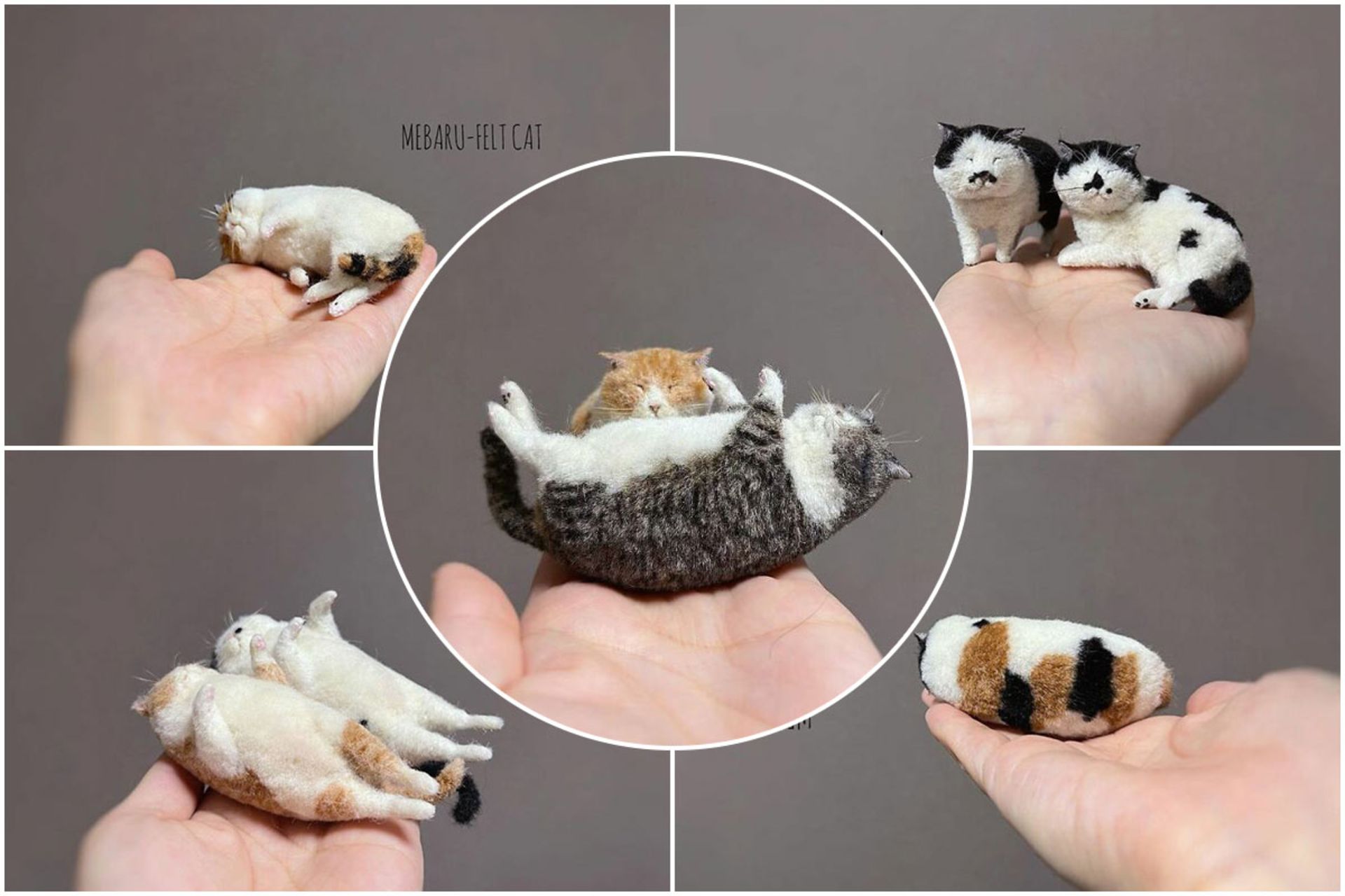 گربه‌های نمدی دست‌ساز