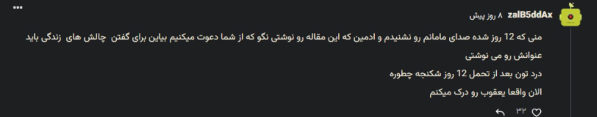 کامنت کاربر زومیت در مقاله ۱۲ روز آفلاین اجباری دررابطه با قطع ارتباط در نبود اینترنت 