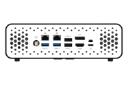 نمای پنل پشت کامپیوتر کوچک ZBOX CI649 nano زوتک با نمایش درگاه‌ها و منافذ عبور هوا