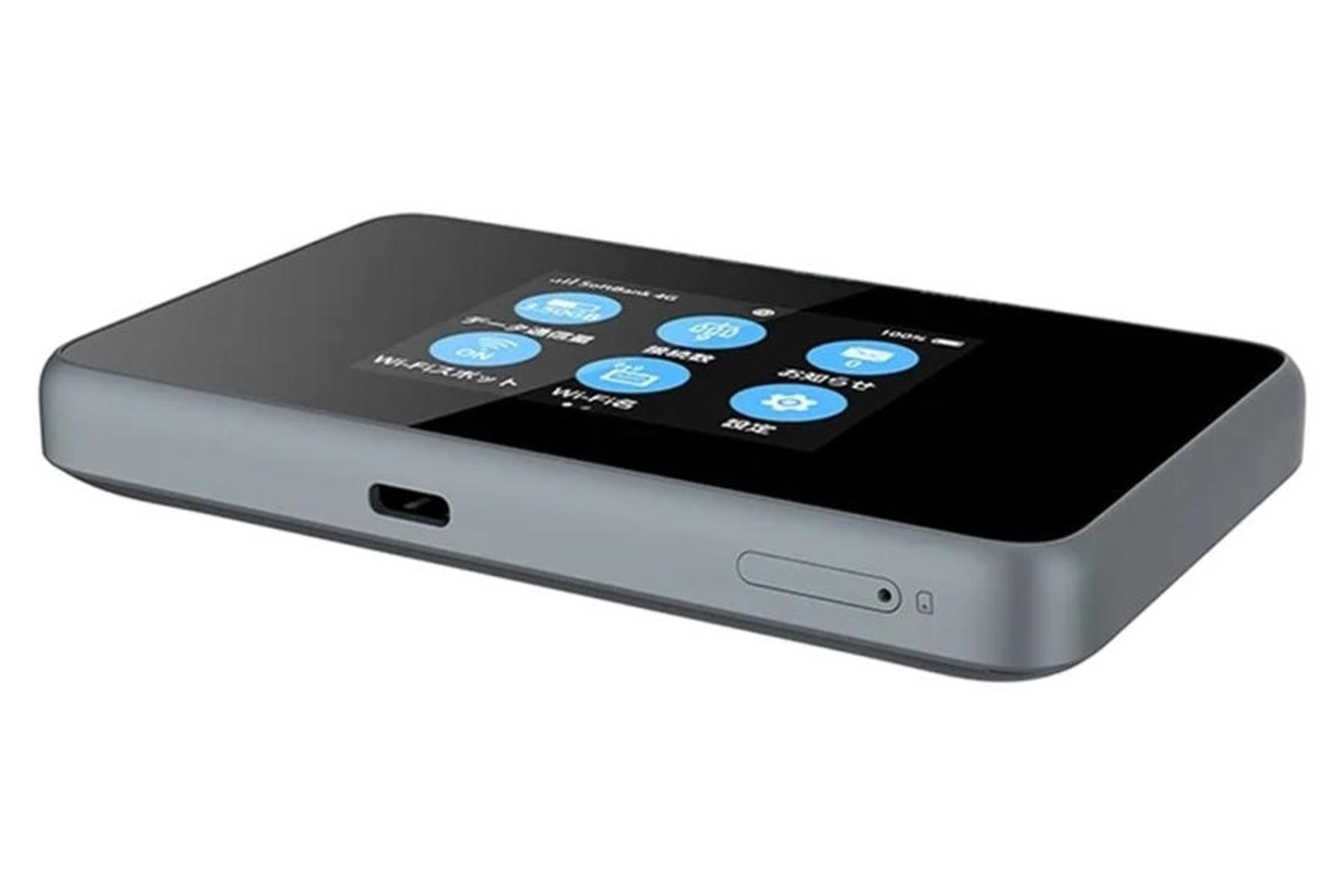 مودم و روتر سیم‌ کارتی زد تی ای ZTE 802ZT Pocket WiFi از نمای کناری