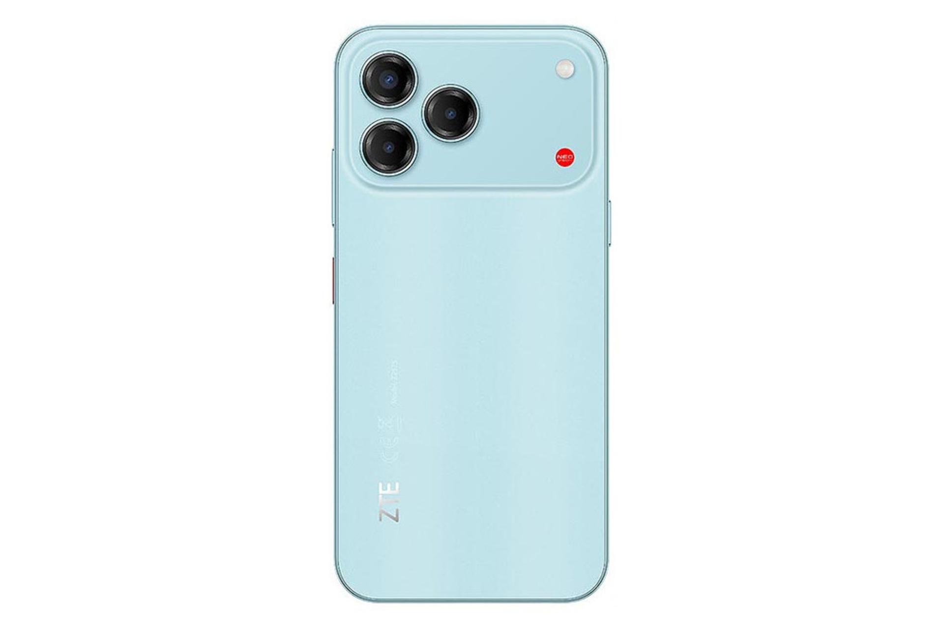 پنل پشت و چینش دوربین گوشی موبایل بلید V80 Design زد تی ای آبی روشن / ZTE Blade V80 Design