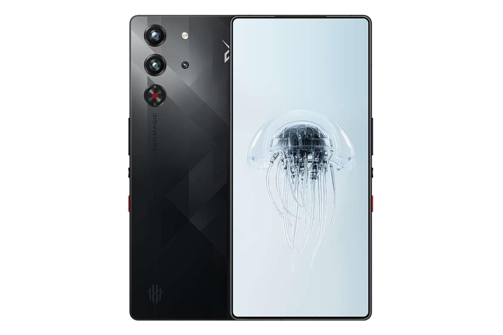 پنل جلو و پشت گوشی موبایل نوبیا رد مجیک 10 پرو زد تی ای مشکی / ZTE nubia Red Magic 10 Pro