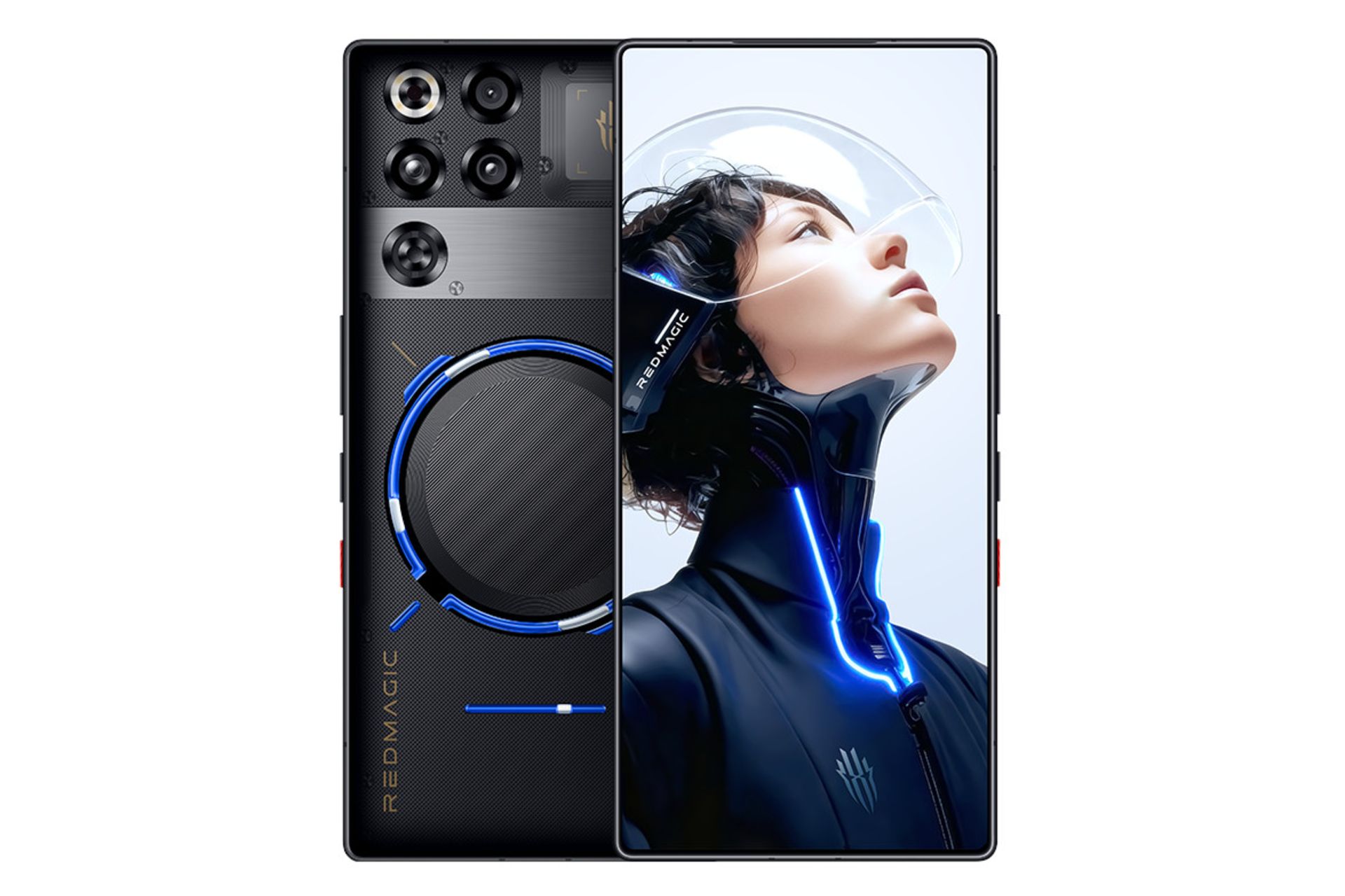 پنل جلو و پشت گوشی موبایل نوبیا رد مجیک 11 پرو پلاس زد تی ای مشکی شفاف / ZTE nubia RedMagic 11 Pro Plus