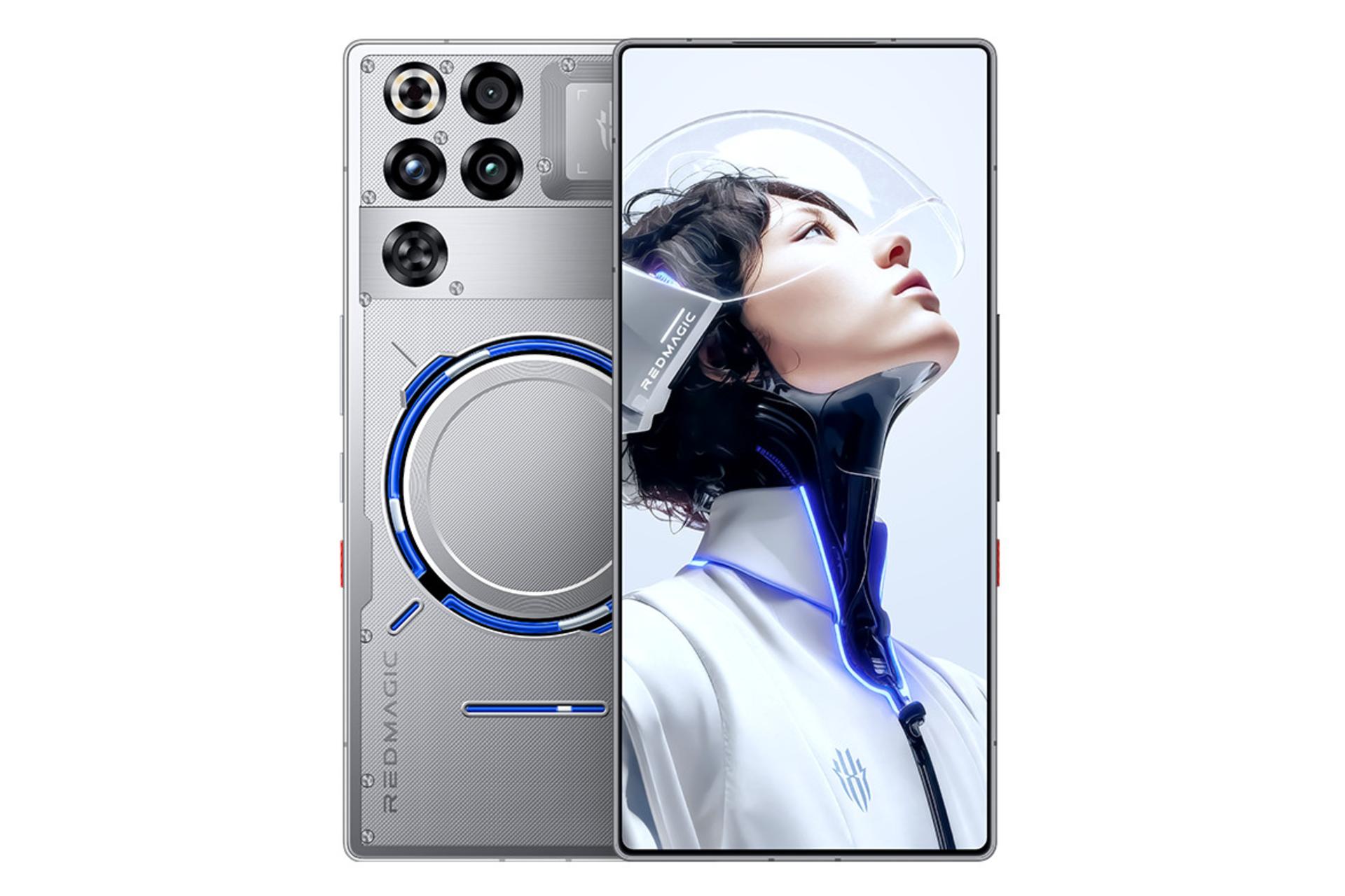 پنل جلو و پشت گوشی موبایل نوبیا رد مجیک 11 پرو پلاس زد تی ای نقره ای شفاف / ZTE nubia RedMagic 11 Pro Plus