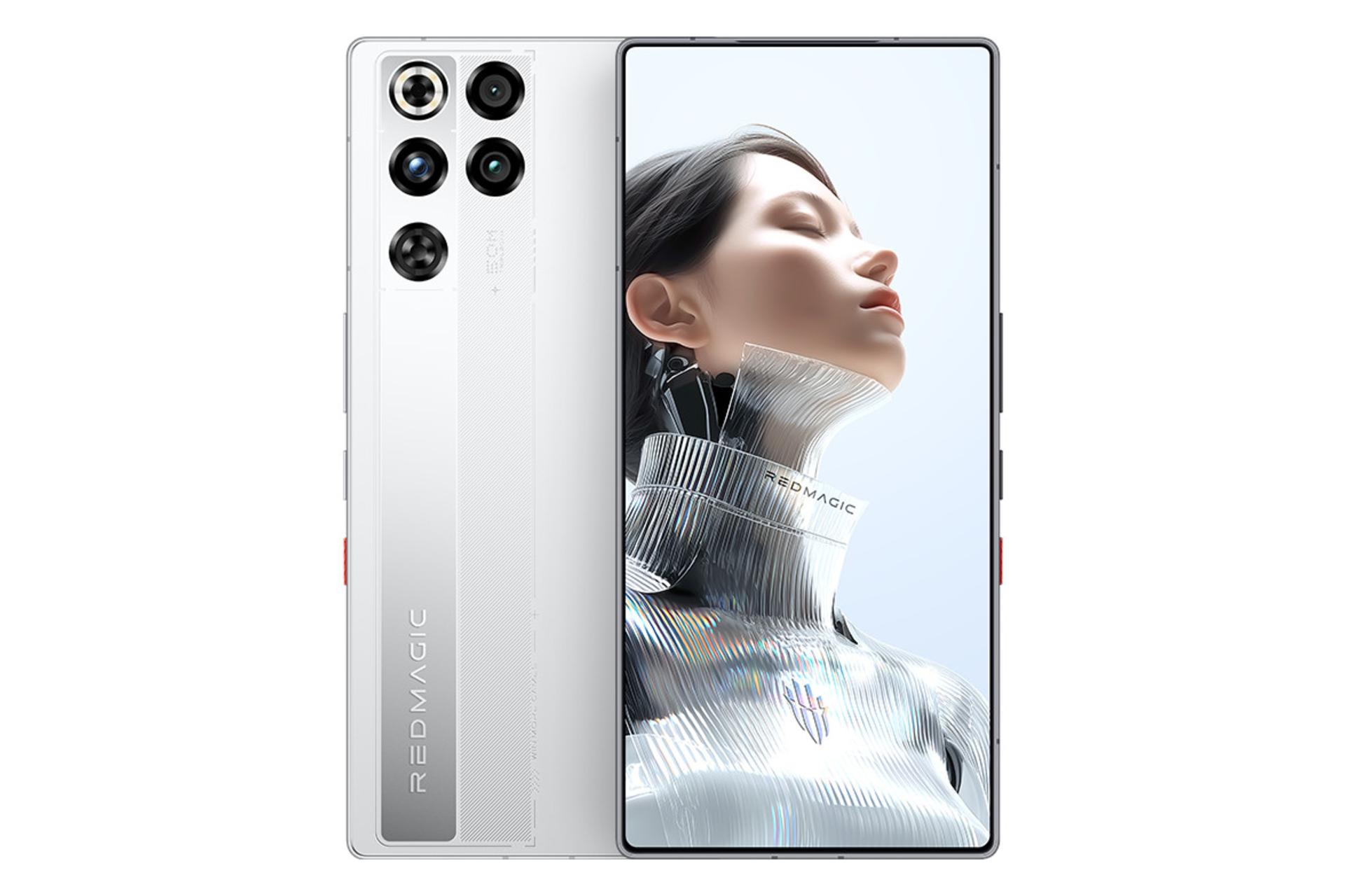 پنل جلو و پشت گوشی موبایل نوبیا رد مجیک 11 پرو زد تی ای نقره ای / ZTE nubia RedMagic 11 Pro