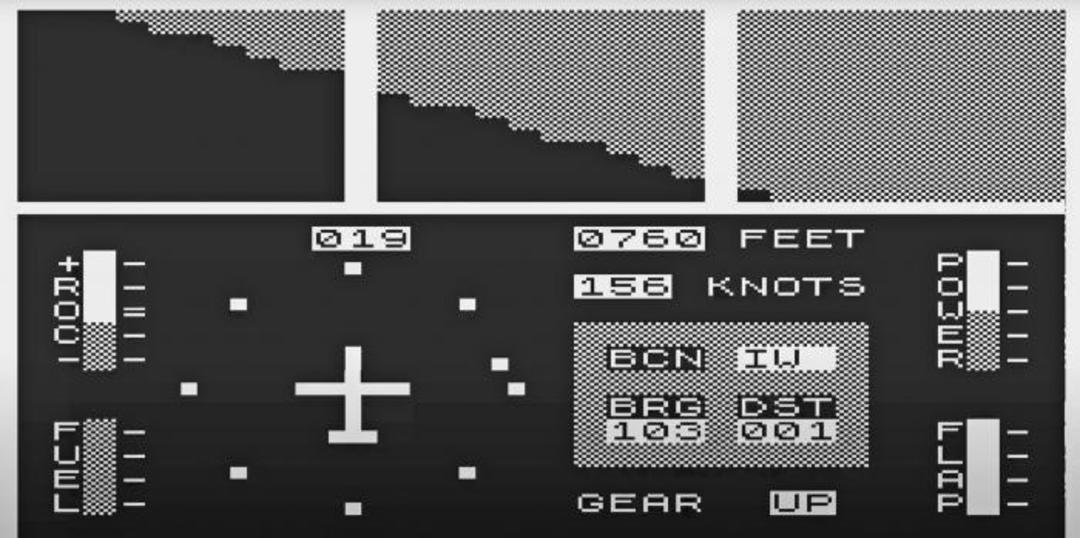 تصویر بازی شبیه‌ساز پرواز برای سینکلر ZX81