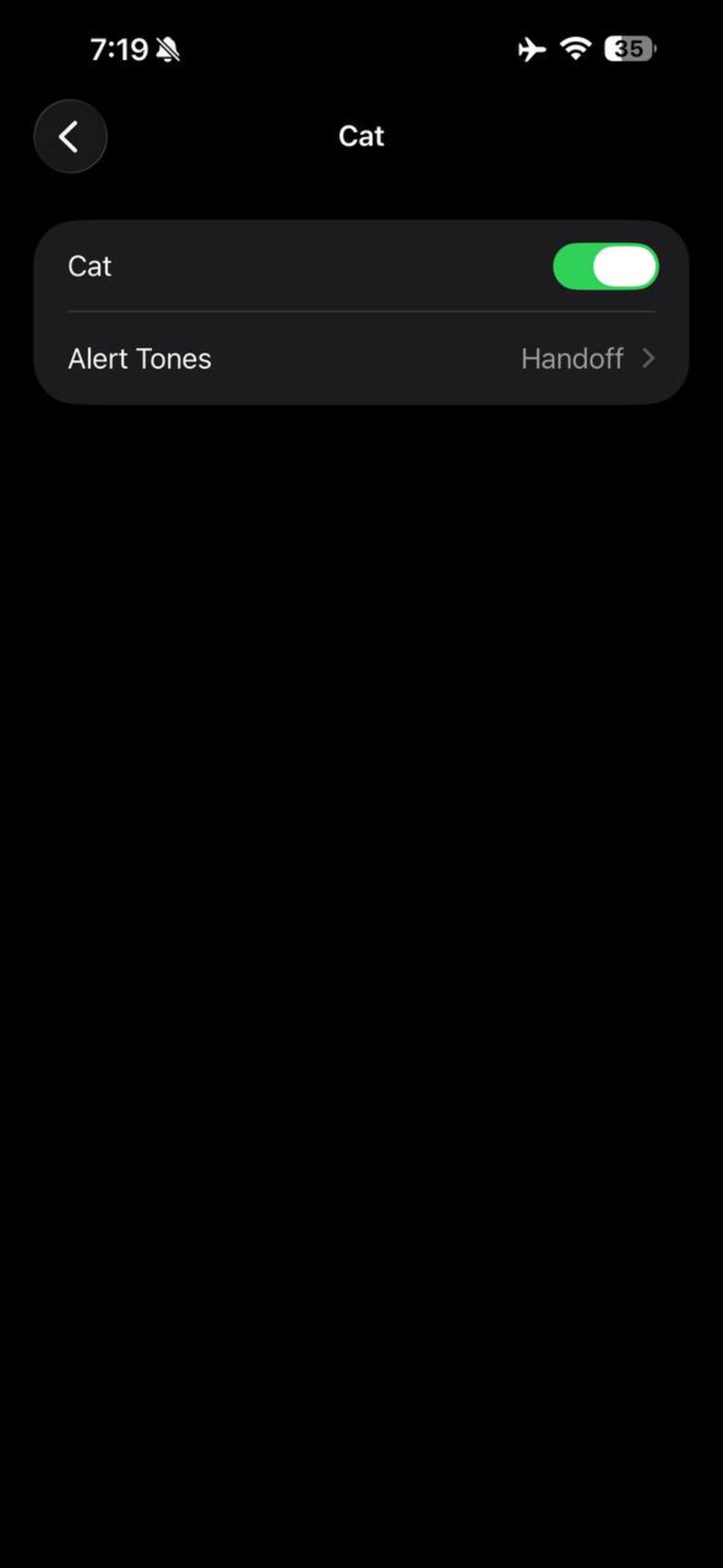 انتخاب صدای گربه در بخش Sound Recognition در گوشی آیفون تا کاربر صدای گربه خود را به صورت اعلان دریافت کند